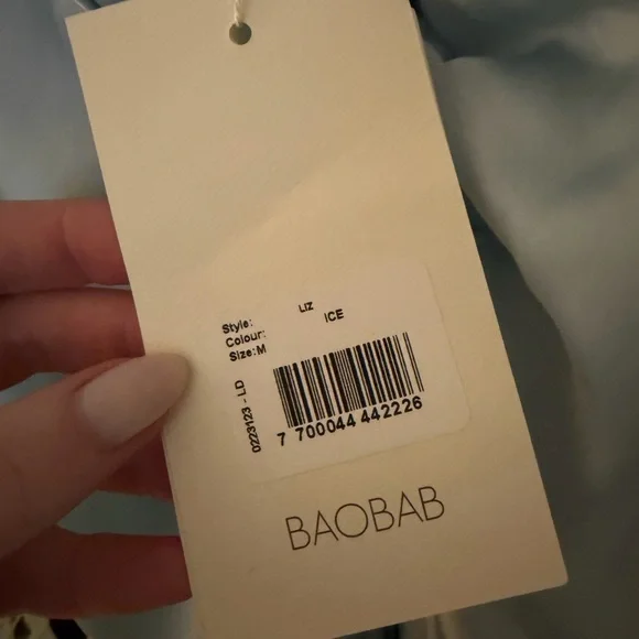 NWT Baobab Liz Blue Satin Dress - Picture 5 of 5